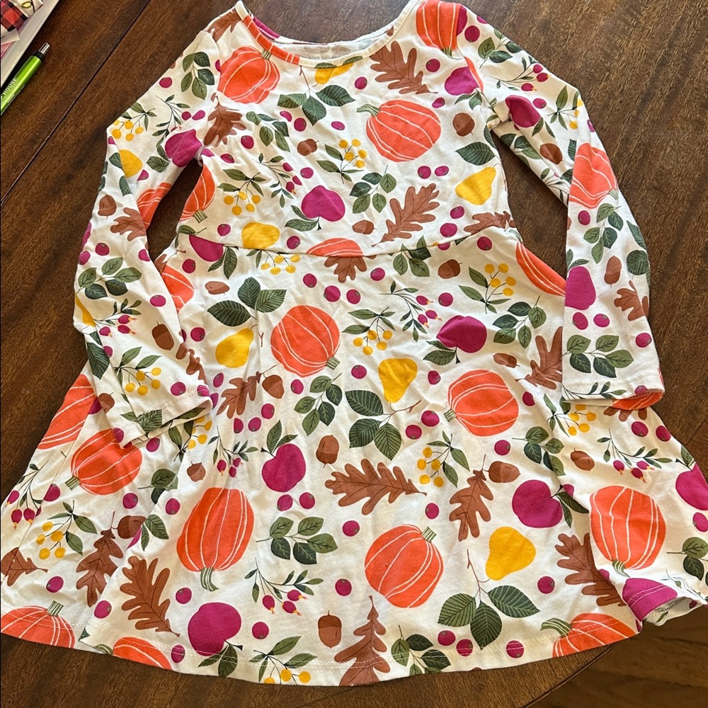 Colorful Autumn Print Dress